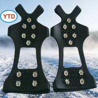 Crampons antidérapants pour neige et glace, crampons de traction pour bottes, en caoutchouc durable et léger pour enfants et adultes