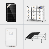 Kit Système Solaire Hybride OEM Sunroko 30kW 35kW 40kW 50kW – Système Complet de Stockage d'Énergie Solaire Triphasé
