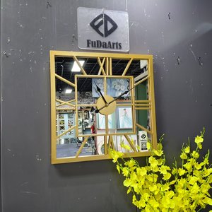 Reloj de Pared Metálico Grande de 50cm, Diseño de Lujo con Espejo, Decoración para el Hogar, Envío Directo de Fábrica, Personalizable - Product Image 5