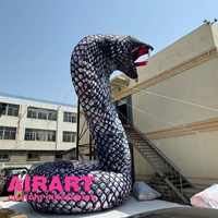 Mascotte gonflable géante et réaliste en forme de python pour parcs d'attractions, entreprises audio et grands événements