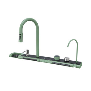 Productos más vendidos 2024 Mezclador digital de luz LED <span class=keywords><strong>Grifo</strong></span> de cocina de cascada de latón negro Pulverizador extraíble Grifos con arandela de taza - Product Image 6