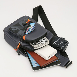 Men's Chest Bag Crossbody Shoulder Bag Large Capacity Oxford Cloth Everyday Use Gray Black Blue Spring 2024 - Product Image 2
