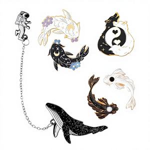 Custom Popular Fish Angel Letters Animal Anime Soft Enamel Metal Zinc Alloy Gold Plated Lapel Pins Collectible - Product Image 6