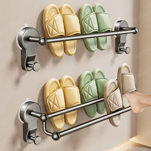 ชั้นวางรองเท้าแบบติดผนัง 2 ชั้น ไม่ต้องเจาะ ใช้ได้หลายฟังก์ชั่น สำหรับห้องน้ำ ห้องนอน ห้องนั่งเล่น - Product Image 1