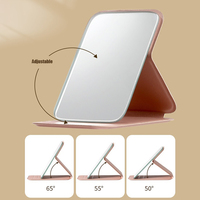 Mini miroir de maquillage pliable portable, miroir de poche compact pour femmes et filles, miroir cosmétique de voyage, miroir de vanité pour sac à main, dortoir