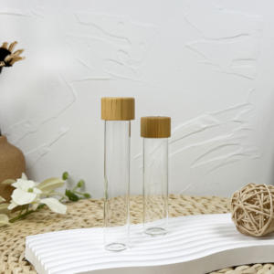 Factory Childproof Different Sizes Child Resistant <b>Glass</b> Tube for Prerolled Cigar <b>with</b> Child Proof Cap <b>Lid</b> Custom Print Label - Product Image 2