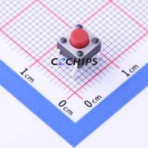 1825910-7 Tactile Switch Through hole Component (THT)-4P,6x6mm Switch Single Pole Single Throw Round Button 2.6N Through Hole - Product Image 1