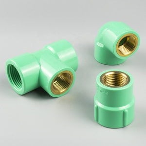 Pntek 1/2*3/4 inch Brass PVC BSP ổ cắm áp suất thấp ren khuỷu tay trắng/màu xanh lá cây 1 năm bảo hành phụ kiện đường ống - Product Image 2