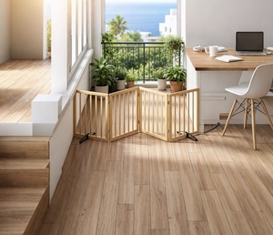 Vente directe usine : Barrière pliable indépendante en bois <span class=keywords><strong>pour</strong></span> chiens, idéale <span class=keywords><strong>pour</strong></span> les escaliers et les clôtures intérieures <span class=keywords><strong>pour</strong></span> la sécurité domestique. - Product Image 2
