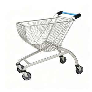 340L Retail Shopping Trolley Supermarket Heavy Duty Wire <b>Basket</b> Large Capacity Silent Wheels Grocery Wholesale Use Set Kit - Product Image 1