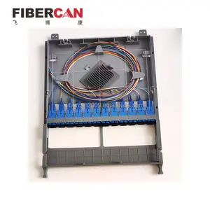 12 port SC Fiber optic pigtail splice kotak optical adapter penutupan untuk 19 ''rak dengan US paten