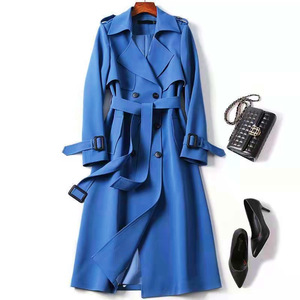 <span class=keywords><strong>Trench</strong></span> Coat da <span class=keywords><strong>Donna</strong></span> Lunghezza Media Primavera/Autunno Nuovo Stile Coreano Taglie Forti e Petite Popolare Stile Britannico Soprabito - Product Image 2