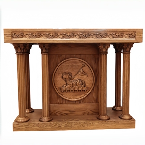 Mesa de Altar de Madera Cristiana, Material Sostenible para Iglesia, Teatro, <span class=keywords><strong>Seminario</strong></span> y Escuelas Teológicas - Product Image 6