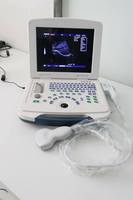 Échographe vétérinaire portable EURVET W1.0 B/W avec écran LCD 12,1 pouces, sonde numérique complète 8 segments TGC, alimentation par batterie