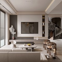 Meuble TV flottant moderne et minimaliste personnalisable, console multimédia en bois et panneau blanc avec rangement pour salon et décoration intérieure