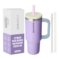 Gobelet isotherme en acier inoxydable de 30 oz avec poignée et couvercle à paille en silicone, tasse de voyage pour café – Vente en gros