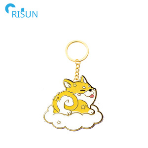 Porte-clés personnalisés en forme de chien (Teddy, Sausage Dog, Shiba Inu, Teckel, Husky, Chien Fantôme, <span class=keywords><strong>Chiot</strong></span>) avec logo sur mesure, en forme de crème, pour usine - Product Image 2