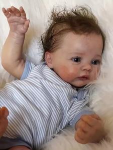 Muñeca Bebé Recién Nacido Realista y Adorable, Bebés de <span class=keywords><strong>Silicona</strong></span>, Pintura Detallada Hecha a Mano, Vinilo <span class=keywords><strong>Reborn</strong></span> - Product Image 4