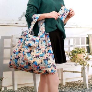 <b>Extra</b> <b>Large</b> Heavy Duty Carton Folding Tote Bag Polyester Reusable Superet Foldable Shopping Bag - Product Image 4