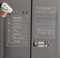 Calendrier magnétique en acrylique pour réfrigérateur, tableau effaçable à sec, bloc-notes, personnalisation en gros, prix de gros d'usine