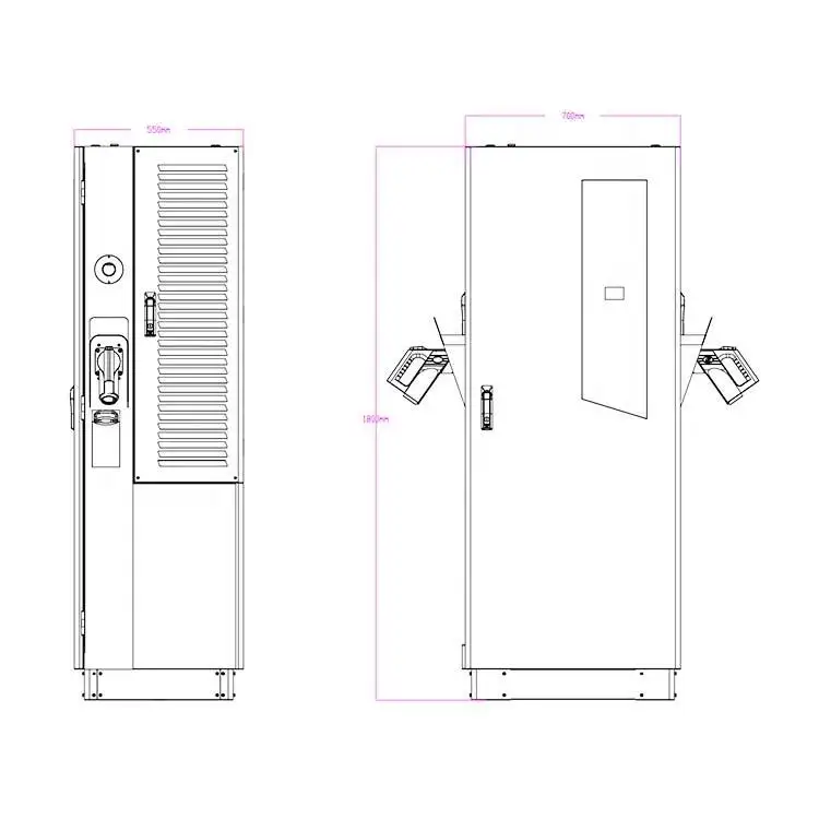 Trạm Sạc EV DC Nhanh 120KW OCPP 1.6J Bộ Sạc Điện Một Chiều CCS CHAdeMo Để Sạc Xe Điện