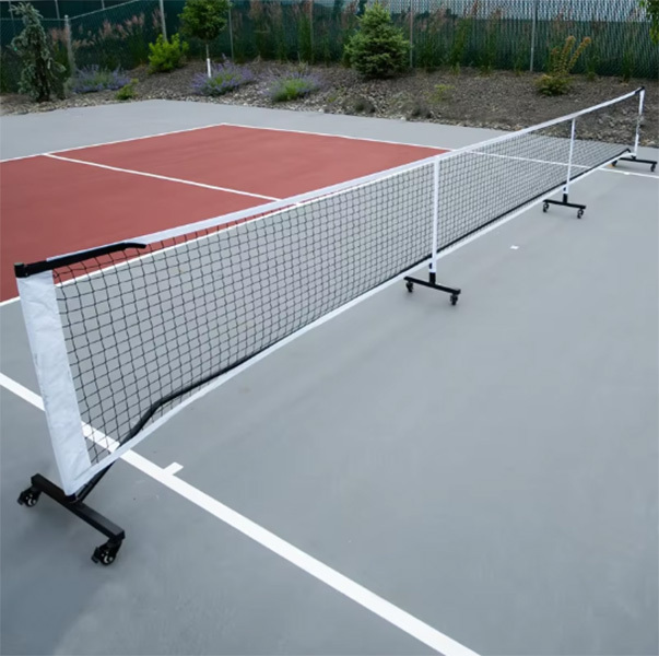 Outdoor Portable Durable Pickleball Equipment with Adjustable Wheel and Net Heights for Badminton and Pickleball