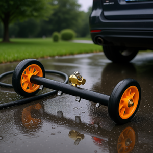 Nettoyeur de voiture électrique 12V 16 pouces avec 2 roues et buse à pression pour le nettoyage du dessous de caisse - Product Image 2