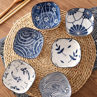 Vaisselle carrée en gros, petit bol en céramique en porcelaine, bol à sushi, bols à sauce japonais et coréen, plats à sauce