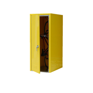 Armario de almacenamiento de <span class=keywords><strong>bicicleta</strong></span> de Metal impermeable, mueble de exterior de Color amarillo, estructura de acero de calle personalizada - Product Image 3