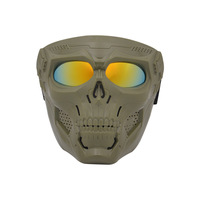 Masque de moto Casque Crâne Masque Motocyclette Ski Lunettes Masque