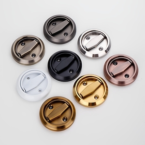304 Stainless Steel Lockable Pull Ring <b>Handle</b> No Drilling Required Double-Sided Invisible Invisible <b>Lock</b> for Background Doors - Product Image 1
