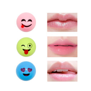 Bálsamo Labial en Forma de Bola Sonriente, 6 Colores, Precio de Fábrica al por Mayor, Bálsamo Labial Hidratante con Forma de Fruta para Niñas - Product Image 3