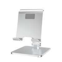 Support de tablette en aluminium entièrement pliable avec logo personnalisé, antidérapant, pour bureau, cadeaux, accessoires, avec faible MOQ