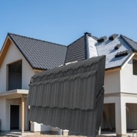 Tuile de toiture en métal revêtue de pierre légère, résistante à la chaleur, durable, imperméable et moderne pour hôtel, entrepôt, atelier - Vente directe usine