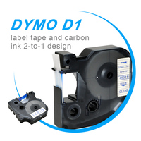 ORISON Dymo D1 12mm X 7m Biru di Atas Transparan 45011 Pita Label Kompatibel untuk Printer DYMO LabelManager 160/280 dengan Garansi 2 Tahun
