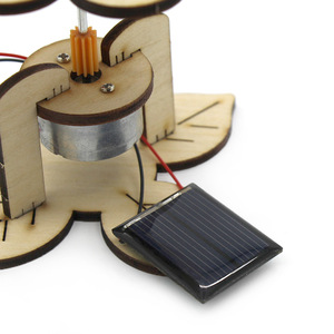 Solar Powered Wooden Flower Science <b>Kit</b> For Kids Educational Toy <b>DIY</b> Model Plant Shape Manual Control 7-9Y - Product Image 4