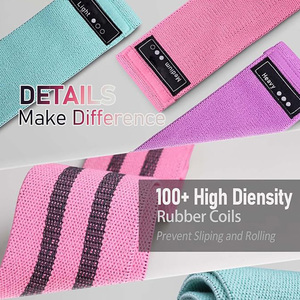 مجموعة أربطة مطاطية للتمارين الرياضية ثلاثية المستويات من البوليستر المتين للساقين والأرداف مع شعار مخصص - Product Image 6