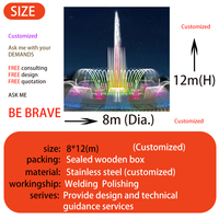 Fuente Musical Circular de Gran Escala, Fuente de Agua Danzante para Exteriores, Iluminación LED RGB Decorativa y Colorida para Plazas Públicas
