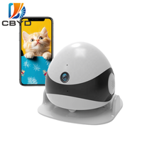 Jouet pour chat interactif intelligent, robotique, avec caméra IP sans fil HD WiFi 360°, application intelligente, écologique et éducatif