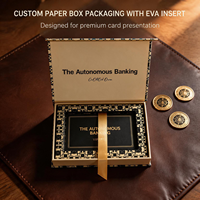 Boîte cadeau magnétique personnalisée en forme de livre avec ruban et insert en EVA, emballage de luxe vide pour cartes VIP et bijoux