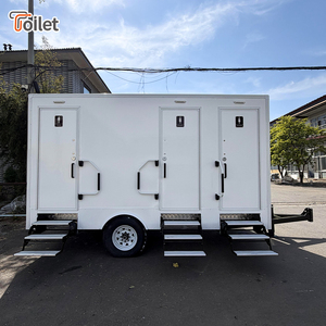 Toilettes mobiles multifonctionnelles, <span class=keywords><strong>cabine</strong></span> de <span class=keywords><strong>douche</strong></span> portable, remorque résistante au vent et à la pluie, conçue pour les parcs, le <span class=keywords><strong>camping</strong></span> et les pique-niques en plein air - Product Image 1