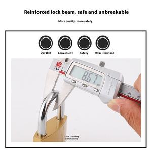 Le <span class=keywords><strong>prix</strong></span> est bon marché laiton poli cuivre <span class=keywords><strong>cadenas</strong></span> simple déverrouillage dortoir tiroir serrure antivol petite serrure 50mm - Product Image 2