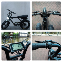 Vélo électrique rétro pour adultes, style cyclomoteur, 36V 250W, moteur Bafang à moyeu arrière, écran LCD, batterie 20AH, pneus larges 20"x4, vélo électrique urbain