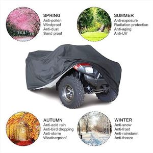 Vente en gros de housses de voiture ATV imperméables 210D en tissu Oxford revêtues d'argent pour Honda FourTrax Foreman <span class=keywords><strong>4x4</strong></span> - Product Image 5
