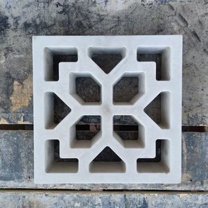 Thiết kế cổ điển tự nhiên làn gió Trắng khối bê tông vườn tường màn hình gạch trang trí đục gạch - Product Image 4