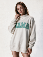 Sweat-shirt à col montant pour femme OEM, longueur allongée, logo brodé personnalisé, commande en gros disponible