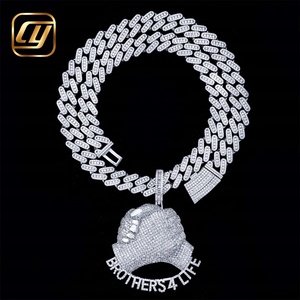 Bijoux Hip Hop Iced Out CHOYUE en Or Véritable 10K 14K avec Diamants de Laboratoire, Pendentif Hip Hop - Product Image 5