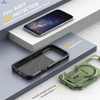 Étui de téléphone UNIGRACE avec sangle bandoulière, protection blindée, béquille magnétique, vente en gros pour iPhone 16 17 Pro Max, étuis de téléphone professionnels