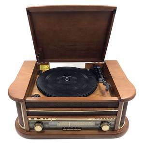 Phong Cách Cũ Cổ Điển Vinyl Kỷ Lục Chơi Retro Gỗ Turntable - Product Image 4