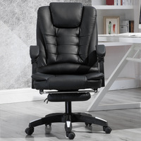 NOUVEAU Fauteuil de Direction Pivotant et Réglable en Hauteur avec Revêtement en Cuir PU, Design Moderne, Chaise de Bureau